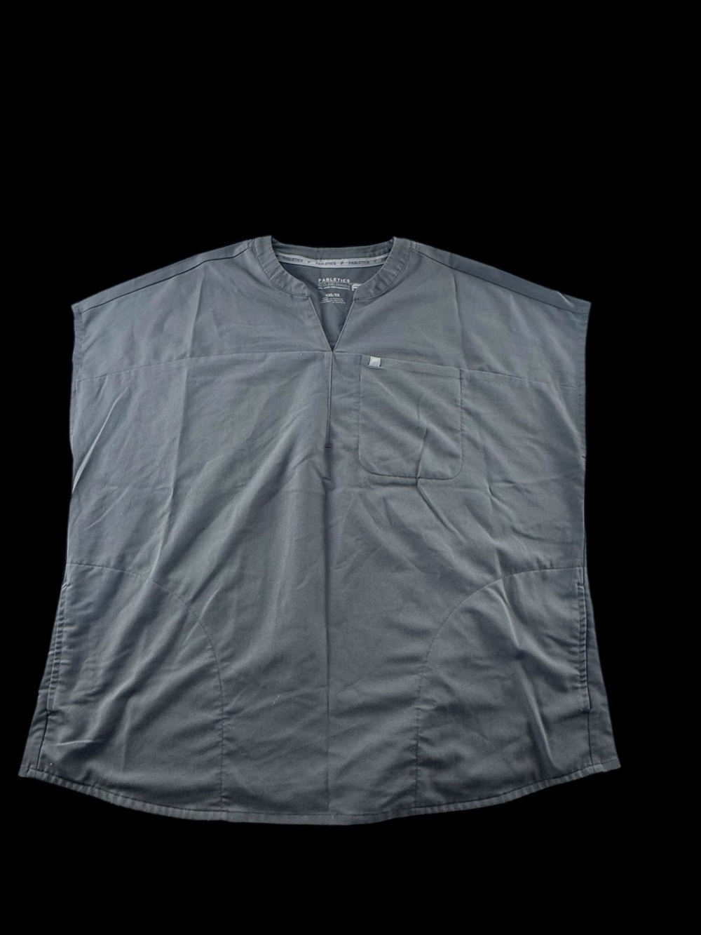 Fabletics Gray V-Neck Medical Scrub Top